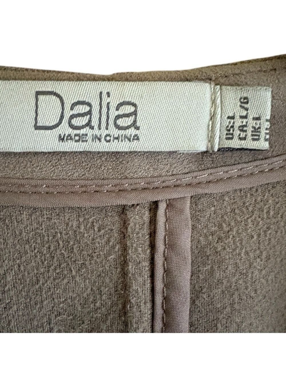 Dalia Women's Taupe Open-Front Waterfall Blazer. Faux Suede. Large. Like new! - Picture 7 of 8